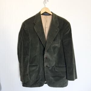 Chaps Ralph Lauren Blazer Jacket 44R Corduroy Brown Classic Sports Coat Preppy